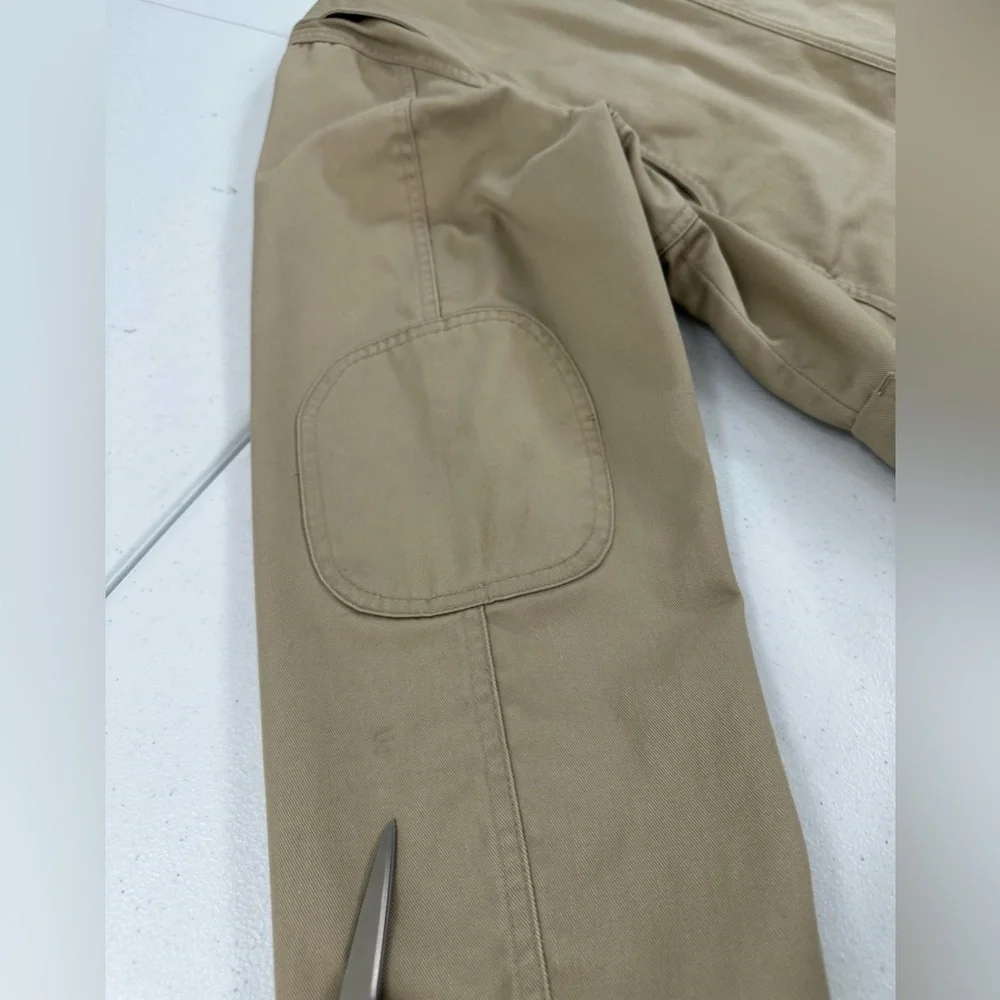 Duluth Trading Co Fire Hose Presentation Jacket Khaki Workwear Barn Blazer L Tan